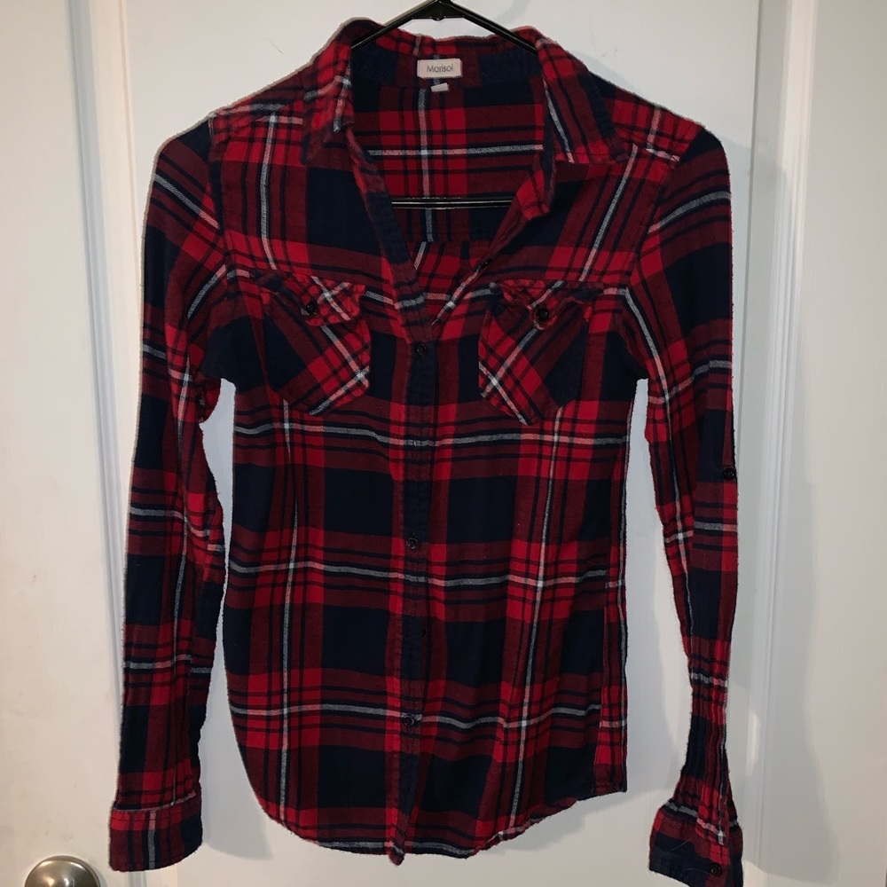 Red white and blue flannel